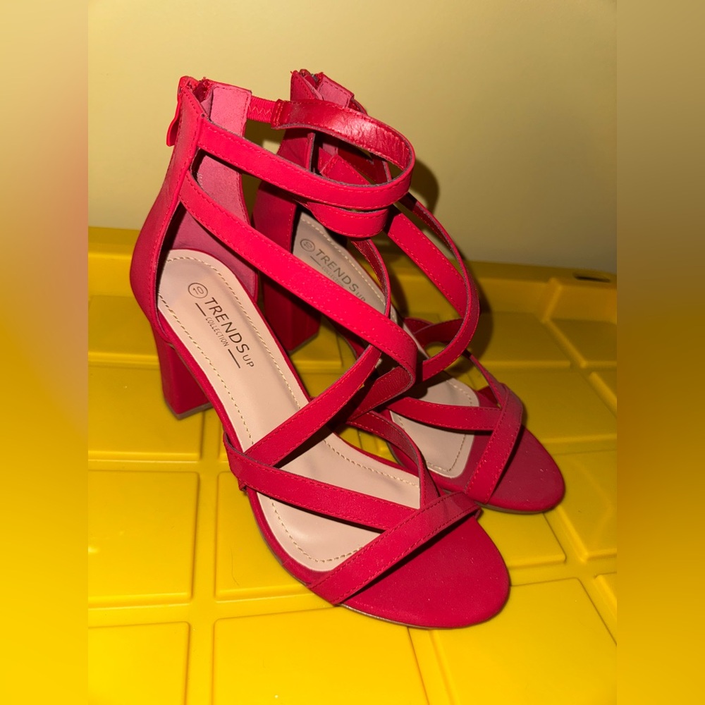 Red Strappy Heels